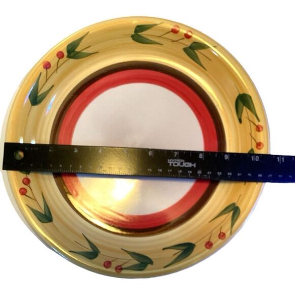 ROYAL NORFOLK 10 1/2" Dinner Plates w/ Red Cherries & Green Leaves - Picture 3 of 5